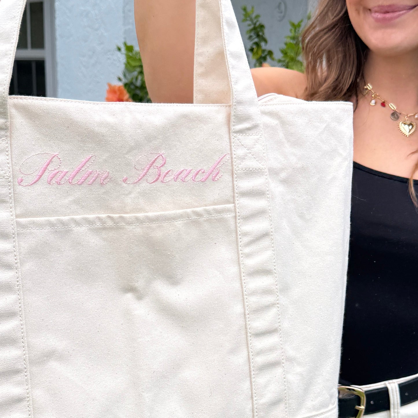 Palm Beach Pink Carryall Tote