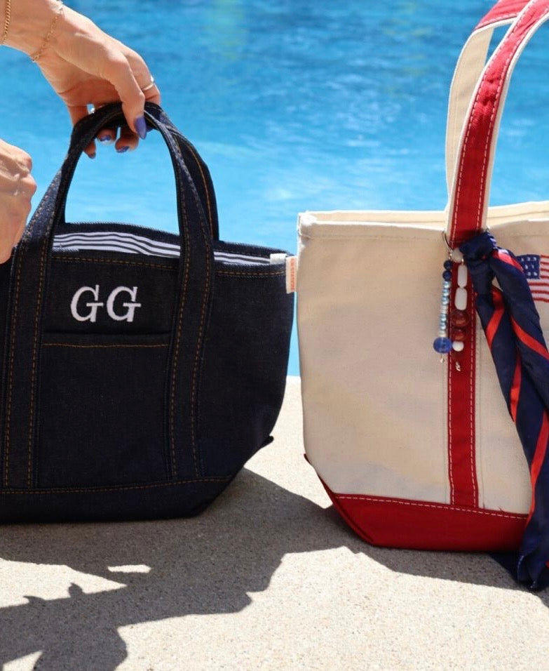 The Del Rey Denim Compact Tote