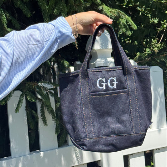 The Del Rey Denim Compact Tote